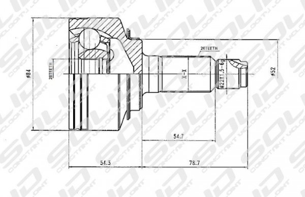 JAZ10CVJO - CV JOINT * OUTER * 03-08