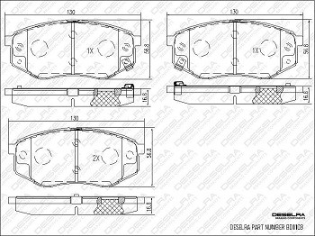 I2010BPADFB - BRAKE PAD SET FRONT * 1.2 * 12-14