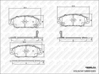 GET0BPADF - BRAKE PAD SET FRONT