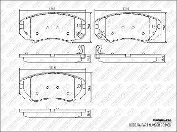 TUC10BPADF - BRAKE PAD SET FRONT
