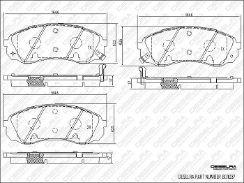 H10BPADF - BRAKE PAD SET * FRONT