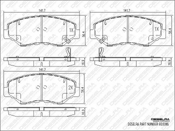 CRV20BPADF - BRAKE PAD SET * FRONT