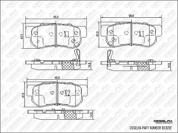 TUC10BPADR - BRAKE PAD SET REAR