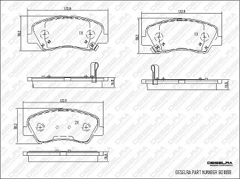 AC40BPADF - BRAKE PAD SET * FRONT