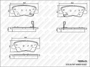 AC40BPADR - BRAKE PAD SET * REAR