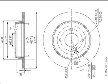 AC40BDISCR - BRAKE DISC * REAR