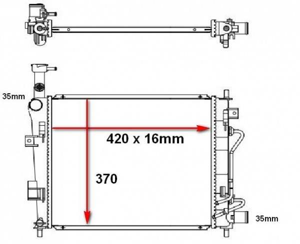 KIAPIC20RADA - RADIATOR * AUTO * 11-17