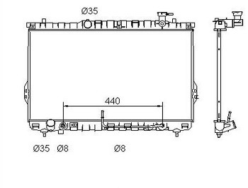 SAN10RADA27 - SANTA FE * 2.4/2.7 * 01-06 * RADIATOR * AUTO