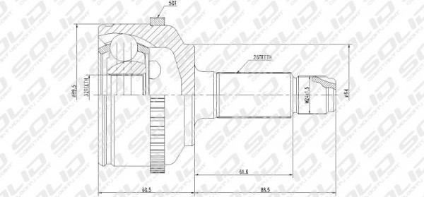 CRV10CVJO - CV JOINT OUTER * 97-01