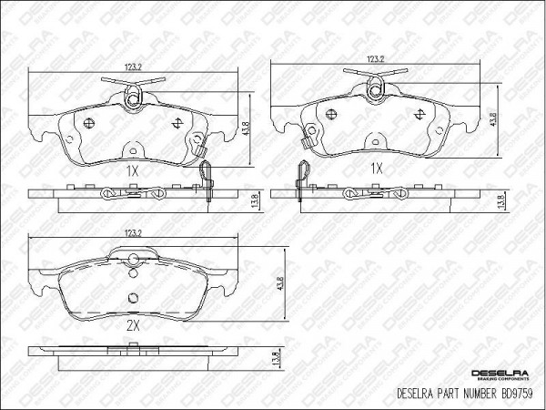 CIV50BPADR - BRAKE PAD SET * REAR * 12-15