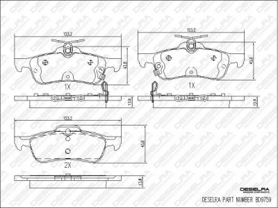 CIV50BPADR - BRAKE PAD SET * REAR * 12-15