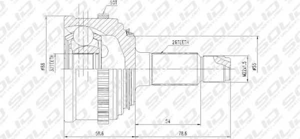 S040CVJOV - CV JOINT * OUTER * VTEC 1.6 * 1.8