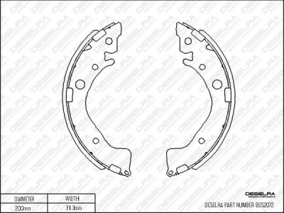 JAZ20BRAKES - BRAKE SHOE * SET * 09-14
