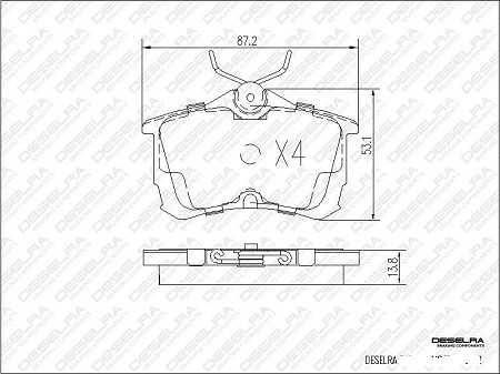 ACC10BPADR - BRAKE PAD SET * REAR * 03-08