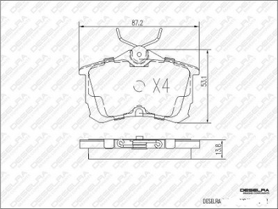 ACC10BPADR - BRAKE PAD SET * REAR * 03-08
