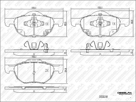 ACC10BPADF - BRAKE PAD SET * FRONT * 03-08