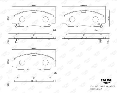 VX40BPADFL - BRAKE PAD SET FRONT * LARGE